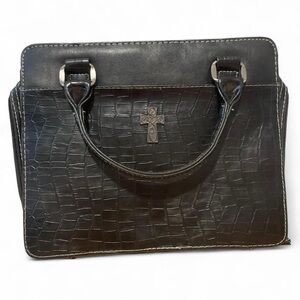 Black Crocodile Pattern Note Bag